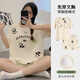 Golden Pet junior high school students and older children's pajamas 12-15 years old female summer short-sleeved pajamas with chest pads 2024 new thin style anti-bump YSM6210 (short-sleeved with chest pads) One size fits all (2XL) Height 168-172 Weight 130-145
