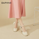 Daphne (Daphne) Chaussures célibataires pour femmes Nouvelles chinois Mary Jane High Heels 2024 Été Nouveau tempérament français avec jupe talons épais de hauteur de talon blanc 8cm 38 (240 mm) Code standard
