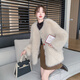 
Yiyi pure small fragrant style environmentally friendly fur plush coat for women's winter golden silk fox fur Korean popular street fur coat on white S