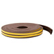 Bingyu BJhy-40 Door and Windows Sealing Strips (10 meters) Door Cracks and Doors, Self-adhesive Anti-collision Strips, Windows Windproof and Dust Soundproof D Type 9*6mm Brown 10 meters