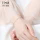 TTMIX women's Pt950 platinum bracelet round bead cool style versatile platinum chain for girlfriend 2.3-2.5g long 16+3cm.