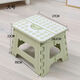 Pupan thickened plastic folding stool for home use Maza Train small stool portable cartoon low footbed stool green miqi super large blue miqi + 1050g