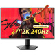 HKC 27英寸 2K 240HZ 电竞显示屏Fast IPS  GTG 1MS低蓝光不闪屏游戏电脑显示屏P3色域  IG27QK升级版 27英寸/2K/240HZ/IG27QK升级版