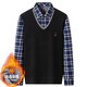Nobel Paul (Nobolpaul) Séter para suéter masculino para otoño e invierno, además de un suéter en Velvet en terciopelo, suéter elástica de dos piezas de dos piezas para ropa de otoño para hombres My15618 L [recomendado 100-120 Jin [Jin iguala 0.5 kg]]