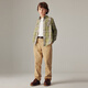 E LAND KIDS autumn new boys' college style pattern double patch pocket shirt OLIVE GREEN olive green/79 130 cm