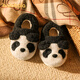 Balabala Boys Cotton Slippers Panda Cute Little Girls Indoor Home Bag Heels Furry Cotton Shoes Children's Warm Furry Shoes Winter