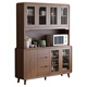 Rayle Chinese Ligne de plateau en bois massif Thé et armoire à vin moderne armoire de rangement de cuisine simple moderne Room de maison contre le mur DJ5012 combinaison 120 * 40 * 200cm