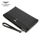 Falai Armani men's clutch bag men's fashion casual business large capacity handbag envelope bag trendy brand handbag black