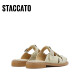 Sigatu Sommerbutterschuhe Retro gewebte Schwein Käfigschuhe Roman Sandalen Frauen Sandalen S1098AH3 Beige 34