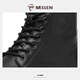 Botas de hombres minglang para hombres versátiles retro botas cortas ropa de trabajo botas amarillas de estilo parejas 'al aire libre de montañismo nieve de montañismo martin martin negros (cuero nappa) 42 (260 mm)