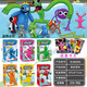 Bloques de construcción domésticos Rainbow Blue Blue Friend Red Old Seis Monster Green Partidos pequeños Juguetes de niño y niña