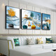 Mo Painting Lulin Modern Simple Living Room Decoration Painting New Chinese Sofa Background Wall Mural Landscape Painting Hall Triangle Landscape Painting 2-Home Harmony All-in-One 12107 Mirror Crystal Porcelain Middle 100*70 Side 50*70 Gold Frame