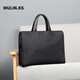 MuLin.Ks Men's Handbag Business Briefcase Men's Canvas Casual Computer Bag Crossbody Document Bag Large Capacity Briefcase Black - Trolley Case Straps on the Back