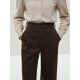 Fan Silan 23FS14224 Mode gemischte Farbe Basis vielseitige Hosen Winter Neue High-End-Freizeithosen Mocha Brown L.