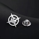 JACK VINEY Hexagram Brooch Men's Suit Corsage Small Collar Pin Shirt Collar Band Trendy Personalized Buckle Anti-Exposed Buckle Birthday Gift K LW Hexagram Ancient Silver Plated