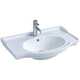 Ceramic integrated washbasin, built-in washbasin, bathroom bathroom cabinet, big belly basin, high side single basin, 60 single basin + free drainage installation glue