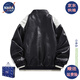 NASALIKE Official American Stand Collar Leather Jacket Men's Autumn and Winter Plush Warm Leather Jacket High Street Handsome Motorcycle Jacket Men's Jacket N66 Black M (158-165cm 90-115Jin Jin equals 0.5kg)