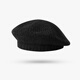 啕二啕 white beret women's plush hat winter women's fashion new warm mohair knitted woolen hat painter hat black