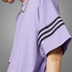 Adidas Clover T-shirt à manches courtes pour hommes 2025 Été Nouvelles vêtements de sport lâche rond coule décontracté à épaule basse supérieure demi-manche coton pur hr3291 violet s