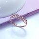 DL 1998 Fat Donglai same style purple gold ring gold-plated Russian 14K color gold hollow simple temperament rose gold adjustable hollow ring (opening adjustable)