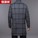 Hengyuanxiang doppelseitige Wollmantel Herbst und Winter mittleren Männergeschäfts Casual Mid Legth Wollmantel Plaid Wollmantel 21A16 180/96a