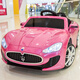 Yijing Maserati children's electric car four-wheel drive four-wheel remote control car children's toys can be used to charge children's car four-wheel drive paint red + self-driving remote control rock + leather seat + Bluetooth music