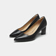 Qianbaidu [Silent Series] Damenschuhe Qiu Neue Modesschuhe Spezielle Heels Professioneller High Heel -Pendler großer Schwarz 37