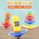 Children's Split Music Gyro Haidilao Gyro Colorful Gyro Toy New Fun Launcher Battle Dish Boy Rotating Small Gyro Decompression Toys Split Rohan Competition Children's Toys Split Music Gyro [5 Gyro + 1 Launcher]
