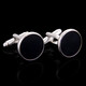 apatia men's cufflinks French shirt sleeve nails men women's simple gold silver shirt cuff button gift box black silver edge XK1728B
