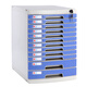 Suoyou Fuqiang Desktop 14. Stock vertraulich A4-Aktenschrank mit Sperrschubladenspeicher-Box-Dateischrank Informationsschrank Speicherschrank Großer siebenschichtiger Blau 2677a 1mm