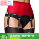 Beijing Shining slings European and American large size sexy mesh adjustable buckle anti-slip garter red L