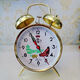WCZ Mecánico despertador Mecánico Pure Mechanical Super gran volumen Hendeshoe Reloj Vintage Retro Retro Nostálgico Manual creativo Bobinado 867 Gold Mechanical Trompeta