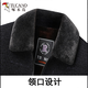 Woodpecker cotton coat men's winter imitation chenille plus velvet thickened jacket middle-aged and elderly dad wear high-end woolen coat clothes 20503/806 dark gray L (175)