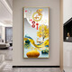 Pintura decorativa de porche de xiaolulina Versión vertical simple simple Resumen Pintura colgante Sofá Muro Mural Corredor Pintura de porcelana de cristal