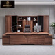 Hanfestin solid wood boss table, simple and modern new Chinese style executive table, general manager's office office furniture, custom president table and chairs 2.0m boss table