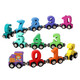 Magnetic digital train children's early education puzzle cognitive toys wooden 3-year-old baby magnetic assembly building blocks Digital train [2 sets of 24 sections] Upgraded magnetic force
