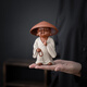 Yuxuan Creative Walker Little Monk Zisha Tea Pet Tea Leaky Tea Filter Tea Set Creative All-Porcelain Filter Ornament XWH-Walker Little Monk Gray Clothes