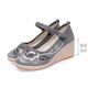 Specht 2025 Frühlings- und Sommer neuer ethnischer Stil bestickter Schuhe für Frauen Stoffschuhe High Heels Keil Ancient Style Hanfu Schuhe Cheongsam Schuhe F-723 Beige 36