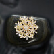 QUAMER gold store high-end luxury atmospheric rotating snowflake brooch 2023 new trendy brooch brooch 100 silver snowflakes
