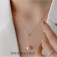 An Feng Jin store model 18 gold pearl necklace 2024 new tassel single pendant light luxury niche clavicle chain chain pull chain
