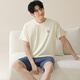 
Catman (MiiOW) men's pajamas men's short-sleeved shorts suit Modal summer thin style can be worn on the outside, fashionable ice silk cool home clothes M15601 XL Recommended weight 120-140 Jin [Jin equals 0.5 kg]