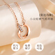 Farcoko luxury necklace for women Möbius color gold brand clavicle chain Valentine's Day gift for girlfriend and wife 520 rose gold-SF can be shipped by air engraved greeting card