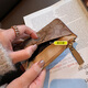 
Glorzd ultra-thin zipper coin wallet small wallet women's short premium bank card card bag coin bag driver's license leather case coffee color