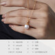 Meluxe akoya seawater pearl necklace round pearl pendant single 18K gold clavicle chain birthday gift 8-8.5mm (with silver chain)