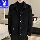 Playboy (PLAYBOY) Double-sided Woolen Coat Men's Autumn and Winter Short Lapel Top Casual Wool Woolen Jacket Coat Men 20936/ 2308 Khaki XL Recommended 126-140Jin Jin equals 0.5 kg