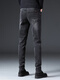 cerejeira luxury men's clothing international first-line brand winter plus velvet jeans men Korean style slim elastic casual pants men 1048 black 36