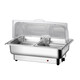 Stainless steel buffet stove insulation stove electric heating Buffy stove canteen hotel buffet insulation table dining table plastic cover double compartment 9 liters / can be invoiced
