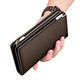 Playboy VIP Cowhide Long Herren Multi-Card Reißverschluss Schnalle Brieftasche Neugeschäft große Kapazität Eisenkante 886 Long Schwarz