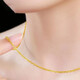 LISM Hong Kong duty-free 9999 true gold necklace women's O-shaped chain water wave chain plated 18k gold baby's breath chain versatile chain baby's breath chain