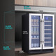 Bacchus wine cabinet embedded thermostat wine cabinet home refrigerated wine cabinet tea cabinet beer sparkling wine champagne Remy Martin small bar double door simple air-cooled frost-free YC-120 flat stainless steel door style 120L